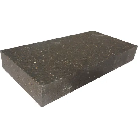 Plaqueta refractaria densa negra 220 x 110 x 30 mm - 37% de alúmina
