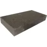 Black dense refractory brick slip 220 x 110 x 30 mm - 37% alumina