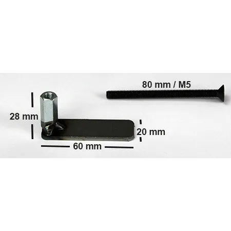 Pack of 4 fixing brackets for firebox door