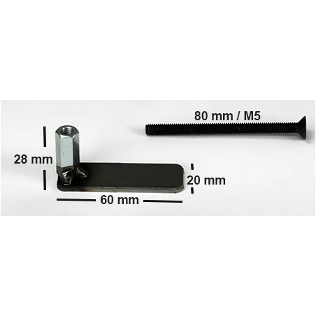 Pack of 4 fixing brackets for firebox door