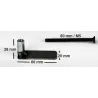 Pack of 4 fixing brackets for firebox door
