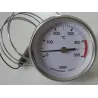 Capillary thermometer for wood-fired, bread and pizza ovens and outdoor barbecues