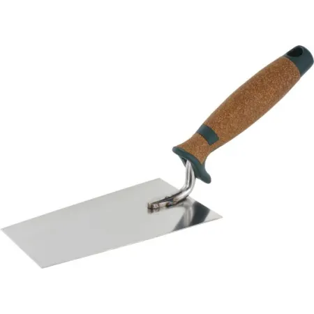 "Berne" straight-neck trowel 140 mm, stainless steel with cork handle