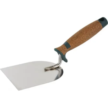 Llana de estucador de inox - cuello recto - mango de corcho