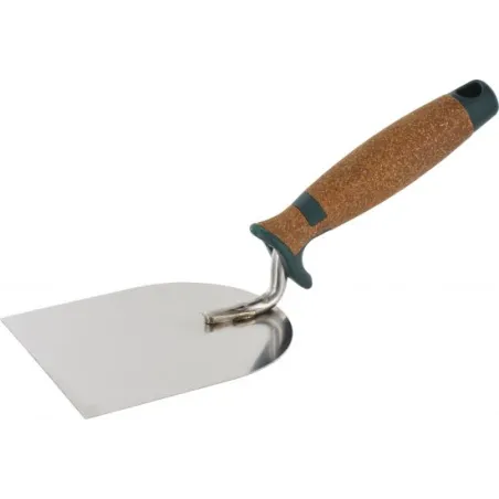 Llana de estucador de inox - cuello recto - mango de corcho