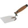 Stainless steel stucco trowel - straight neck - cork handle
