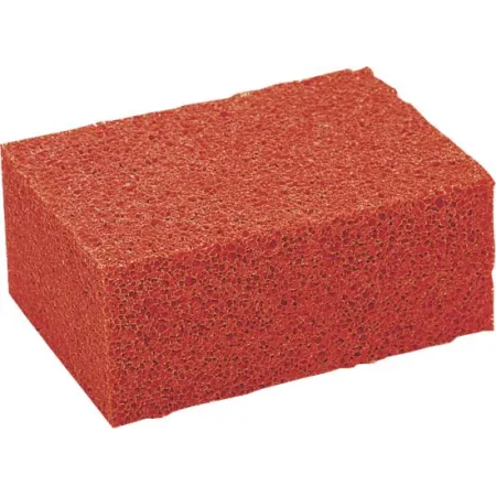 Red builder's sponge