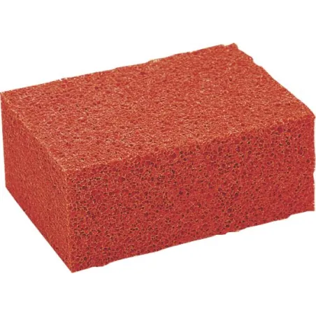 Red builder's sponge