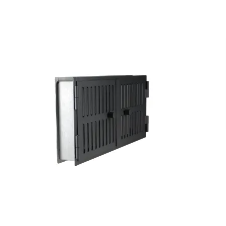 Double-flap warm air grille - Black