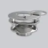 Finishing cap for motorised flue fan - Stainless steel