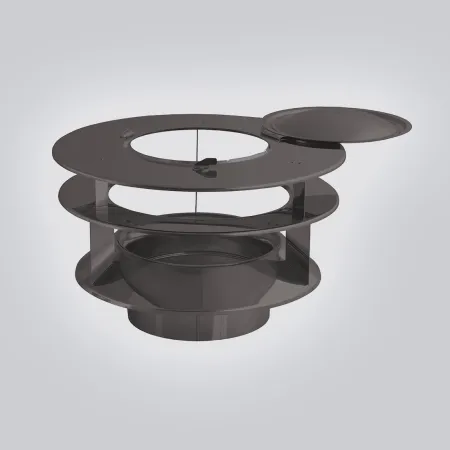 Sombrerete de remate para extractor de humos motorizado - Inox negro