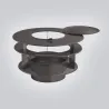 Finishing cap for motorised flue fan - Black stainless steel