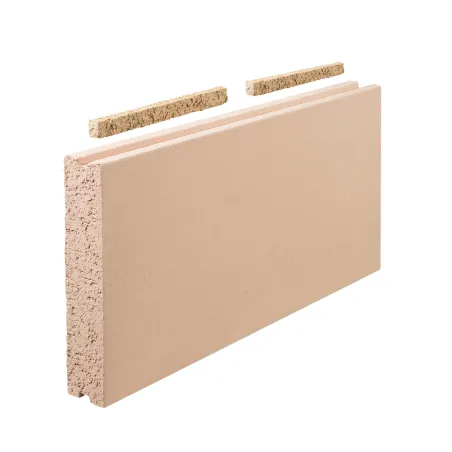 Double-grooved refractory slab 600 x 300 x 60 mm