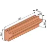 Losa refractaria de doble ranura (con soporte) 600 x 124 x 60 mm