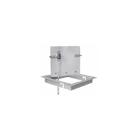 Chain-operated flue damper for open fireplaces