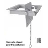 Chain-operated flue damper for open fireplaces