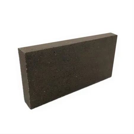 Plaqueta refractaria densa negra 220 x 110 x 30 mm - 37% de alúmina