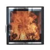 Firebox door HTT 601 black and stainless steel