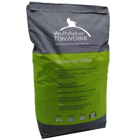 Saco de mortero de arcilla refractaria Universal HKM de 25 Kg