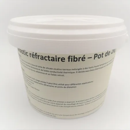 Fibre-reinforced refractory sealant 1200° - 2 kg tub