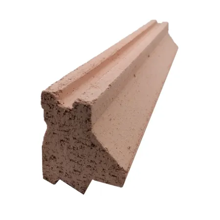 Double-groove refractory slab (with support) 600 x 124 x 60 mm
