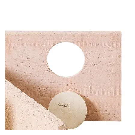 Refractory slab 400 x 300 x 30 mm with soot plug