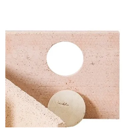 Refractory slab 400 x 300 x 30 mm with soot plug