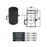 Simple paroi acier 2 mm  - Clapet régulateur petite poignée