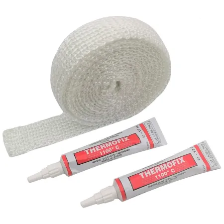 Flat glass fibre rope + refractory adhesive - 5 metres