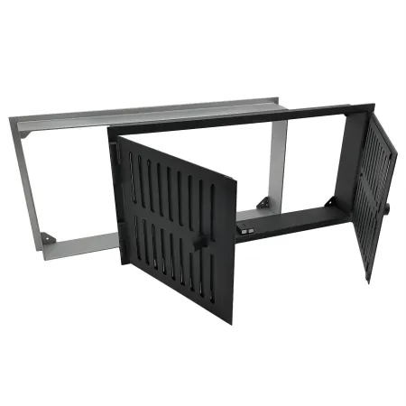 Double-flap warm air grille - Black