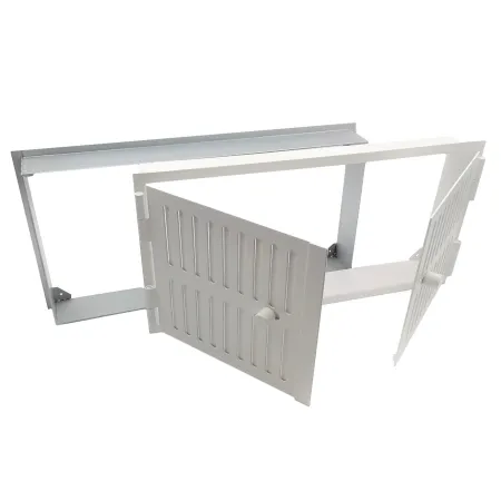 Double-leaf hot air grille - White