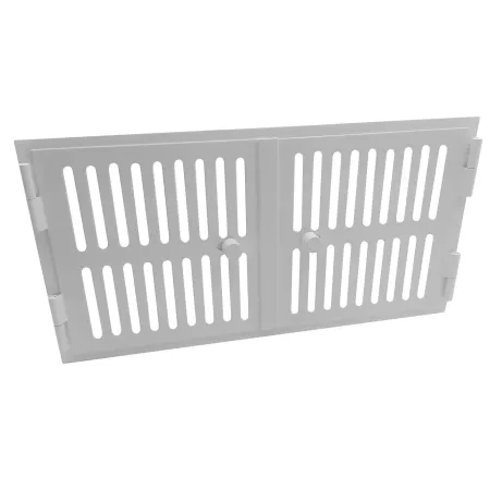 Double-leaf hot air grille - White