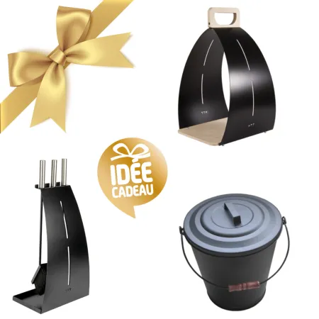 Kit de accesorios Kelo para estufa de leña - Negro
