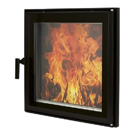 HTT 603 firebox door, black - Double glazing