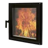 HTT 603 firebox door, black - Double glazing