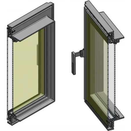 Puerta de hogar HTT 603 negra - Doble acristalamiento