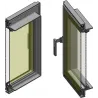 Puerta de hogar HTT 603 negra - Doble acristalamiento
