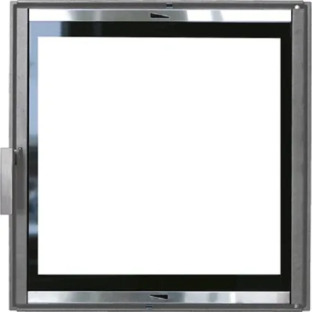 Puerta de hogar HTT 601 gris e inox
