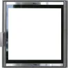 Firebox door HTT 601 grey and stainless steel