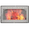 Wood-fired oven door HTT 331 Satin chrome