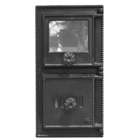 HTT 136 wood-fired oven door, black