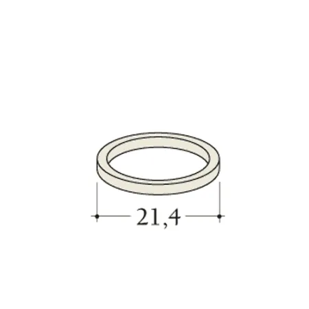 Esquema acotado de un anillo de ensamblaje para acumulador Durasic diámetro 180 mm