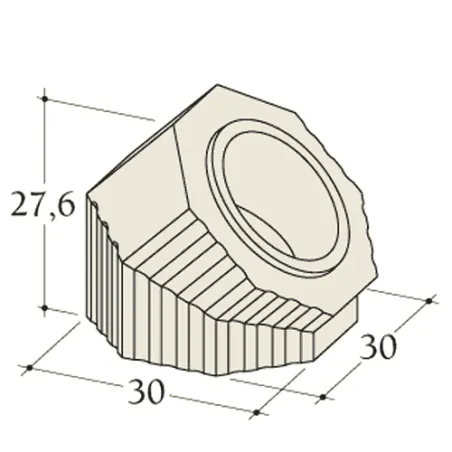 Diagram of a 45° elbow diameter 180 mm for Durasic accumulator