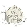 Esquema de un codo 45° diámetro 180 mm para acumulador Durasic