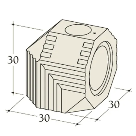 Dimensioned diagram of a 90° elbow with front hole diameter 180 mm for Durasic accumulator
