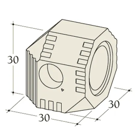 Dimensioned diagram of a 90° elbow with front hole diameter 180 mm for Durasic accumulator