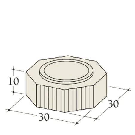 Dimensioned diagram of a 10 cm straight element diameter 180 mm for Durasic accumulator
