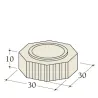 Esquema acotado de un tramo recto 10 cm diámetro 180 mm para acumulador Durasic