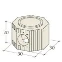 Elemento recto 20 cm Durasic Ø 180 mm - Con agujero