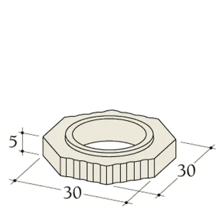 Dimensioned diagram of a 5 cm straight element diameter 180 mm for Durasic accumulator